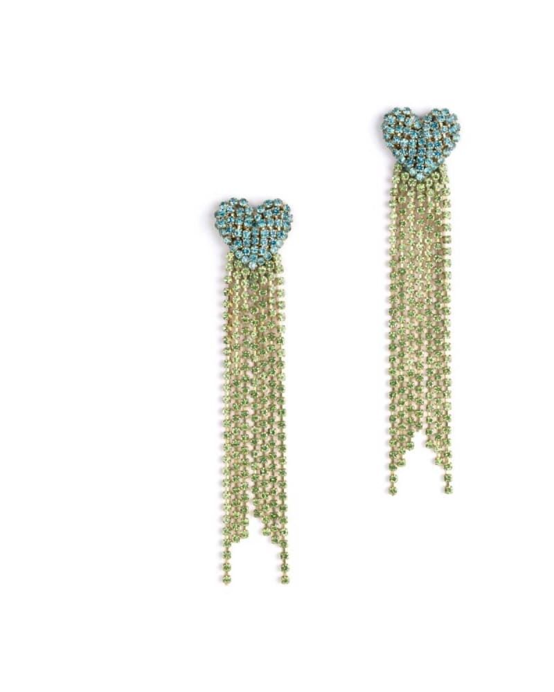 Front of a size O/S Women'S Divina Earring in Turquoise in Turquoise by DEEPA GURNANI. | dia_product_style_image_id:331039